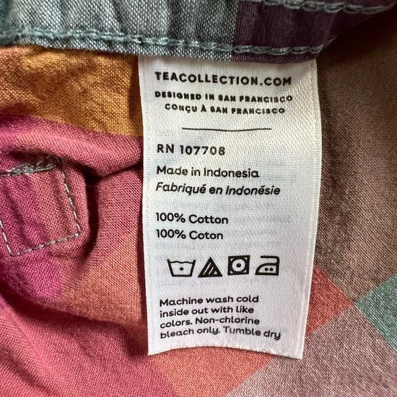 Tea Collection boys 2T woven plaid button down shirt - Picture 4 of 4